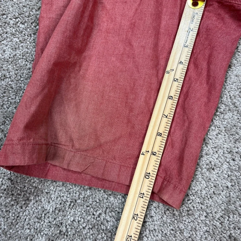 Banana Republic‎ Shorts Mens 31 Salmon Red Chino Flat Front Classic Fit Faded